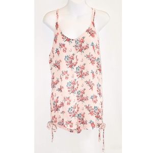 Just U In Pink Floral Tie Sides Romper